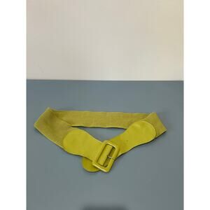 Unbranded lime green belt 38 inches stretchy knit
